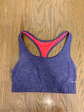Champion Purple Heather Racerback Sports Bra with Pink Lining